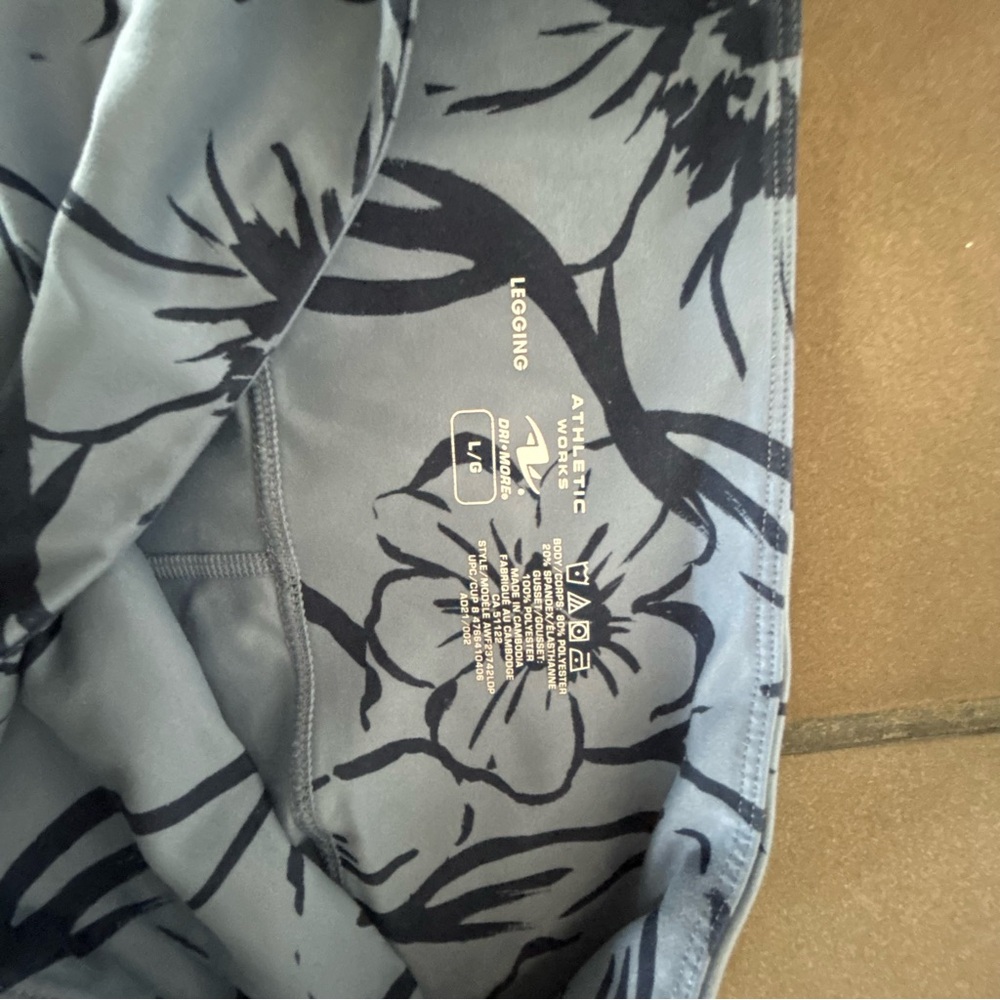 Women's Blue Floral Active Leggings & Hoodie Set - Picture 3 of 6